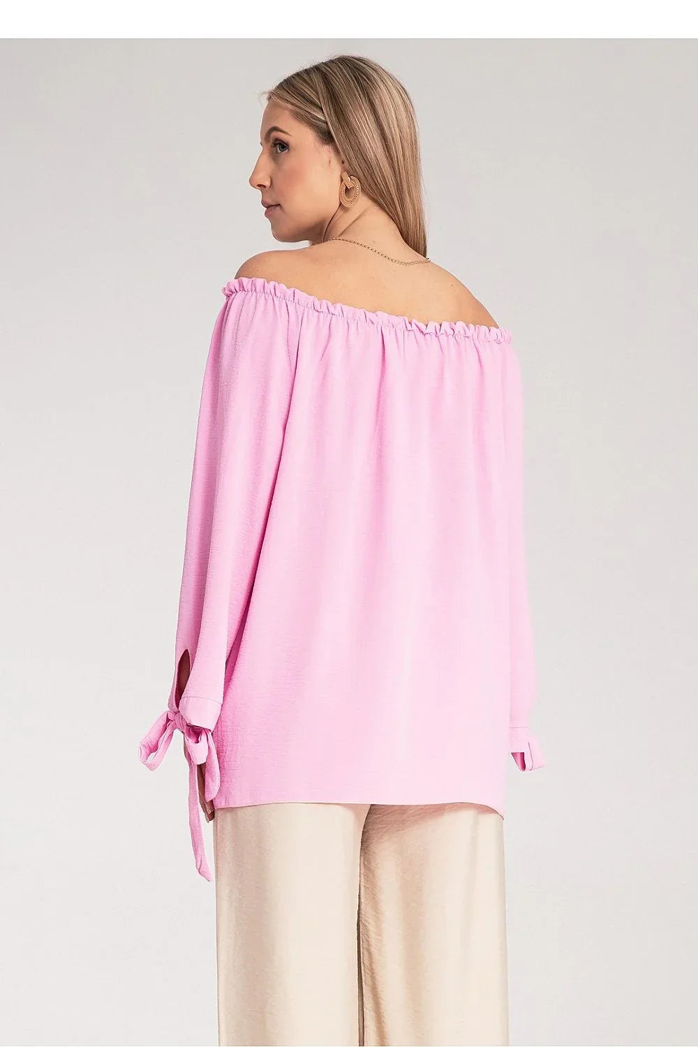 Women Blouse – Stretchable – Off-Shoulder - Pink -Guocali