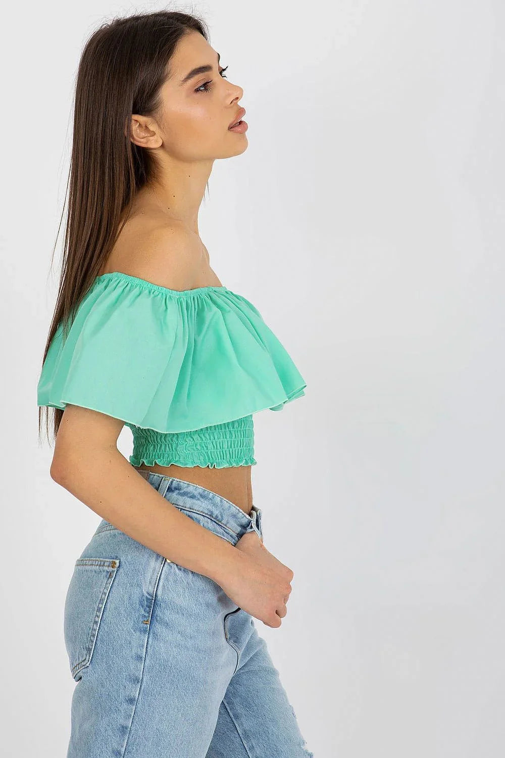 Women Blouse – Stretchable – Sleeveless - Green -Guocali