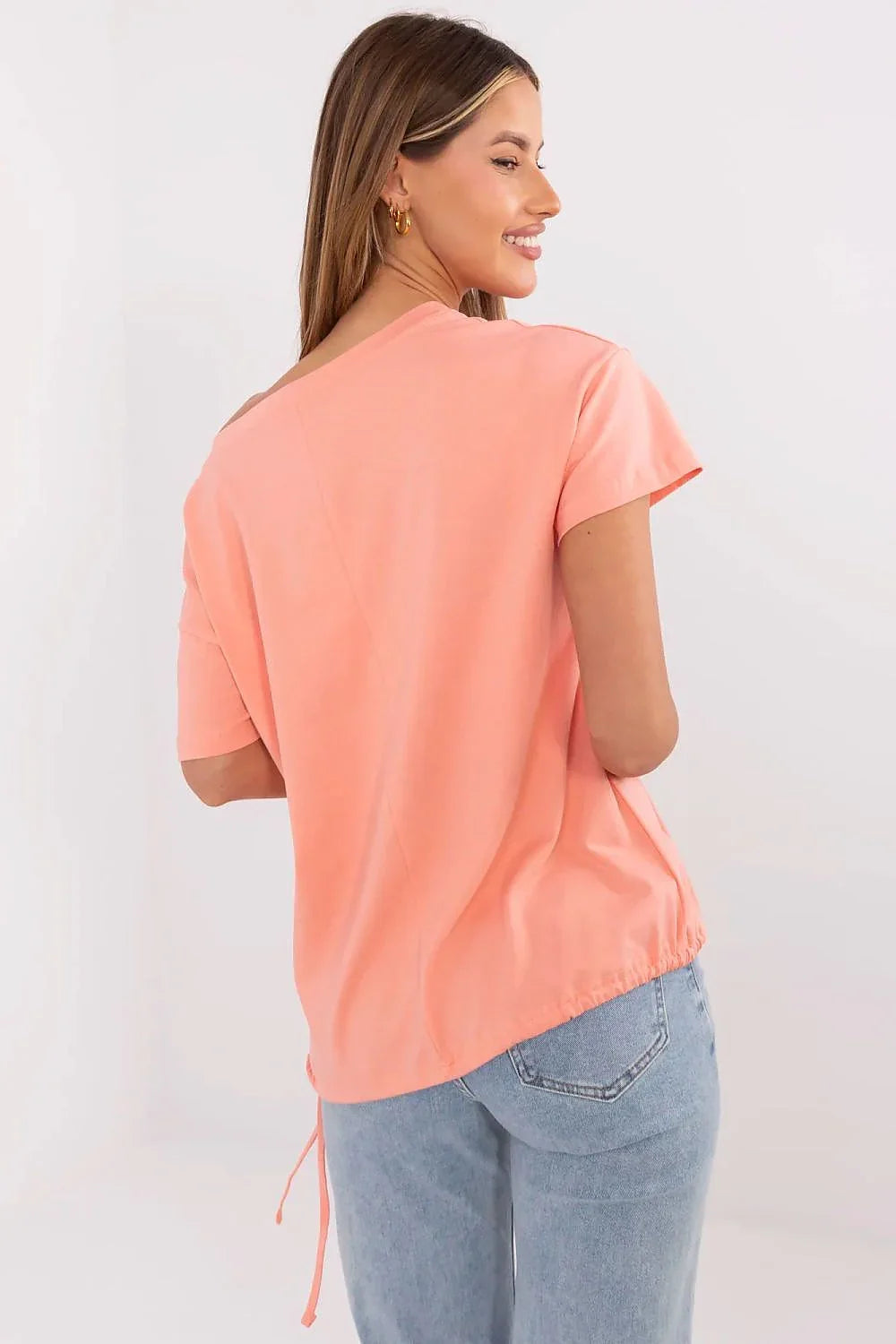 Women Boat-Neck Short-Sleeves T-Shirt – Stretchable, Blue, Black, White