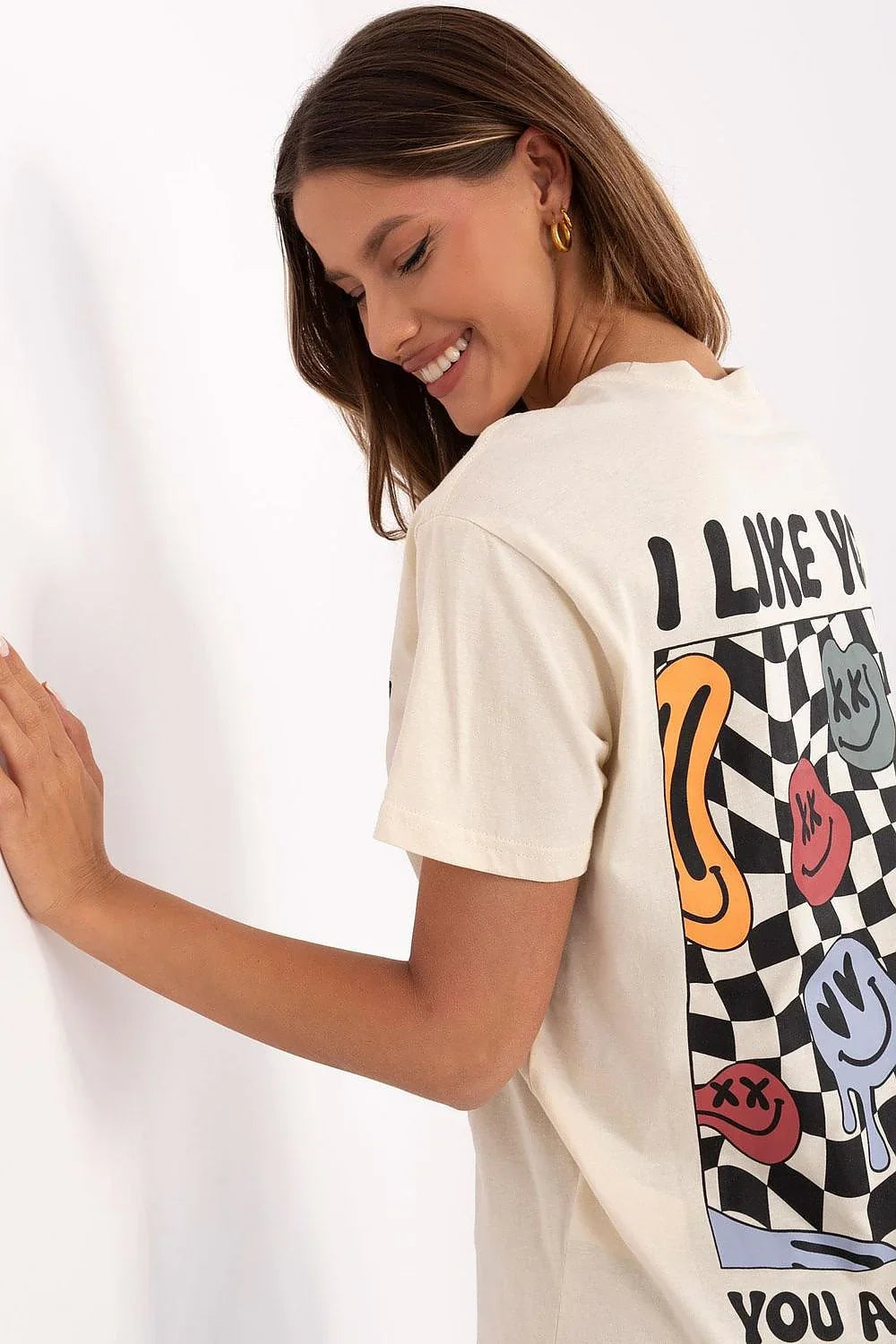 Women Crew-Neck Short-Sleeves T-Shirt – Breathable - Beige, Multicolor, Black, Blue -Guocali