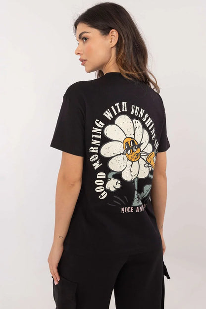 Women Crew-Neck Short-Sleeves T-Shirt – Breathable - Black, Multicolor -Guocali