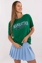 Women Crew-Neck Short-Sleeves T-Shirt – Breathable - Green -Guocali