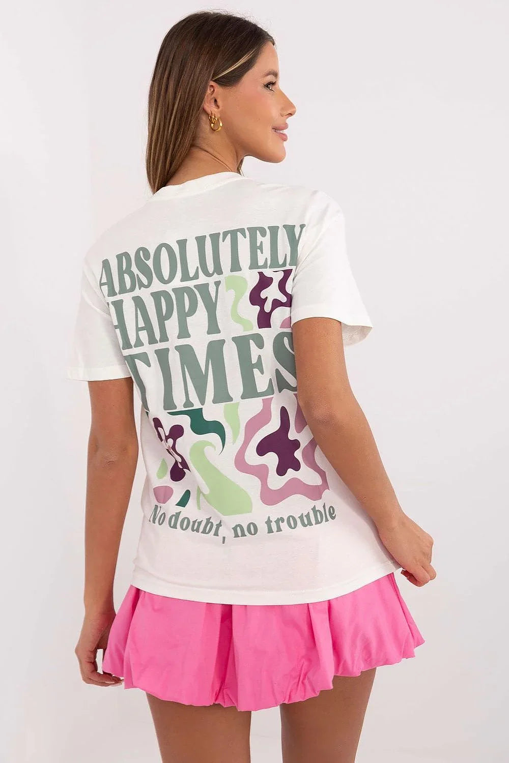 Women Crew-Neck Short-Sleeves T-Shirt – Breathable - White -Guocali