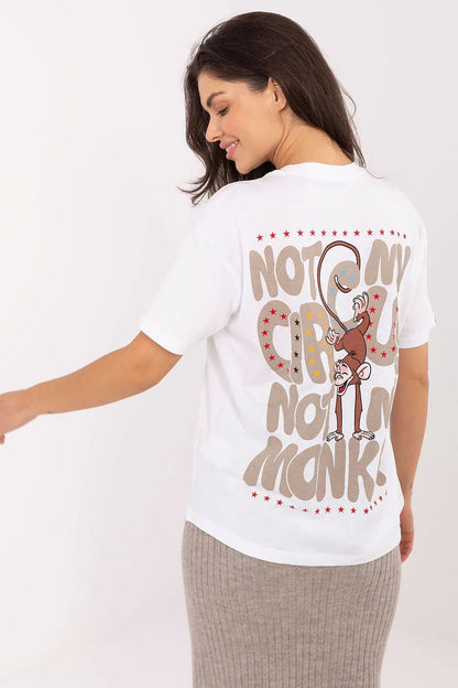 Women Crew-Neck Short-Sleeves T-Shirt – Breathable - White, Multicolor, Red, Beige -Guocali