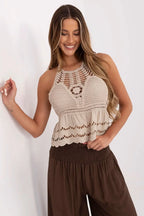 Women Crochet Top – Halter Top -Guocali