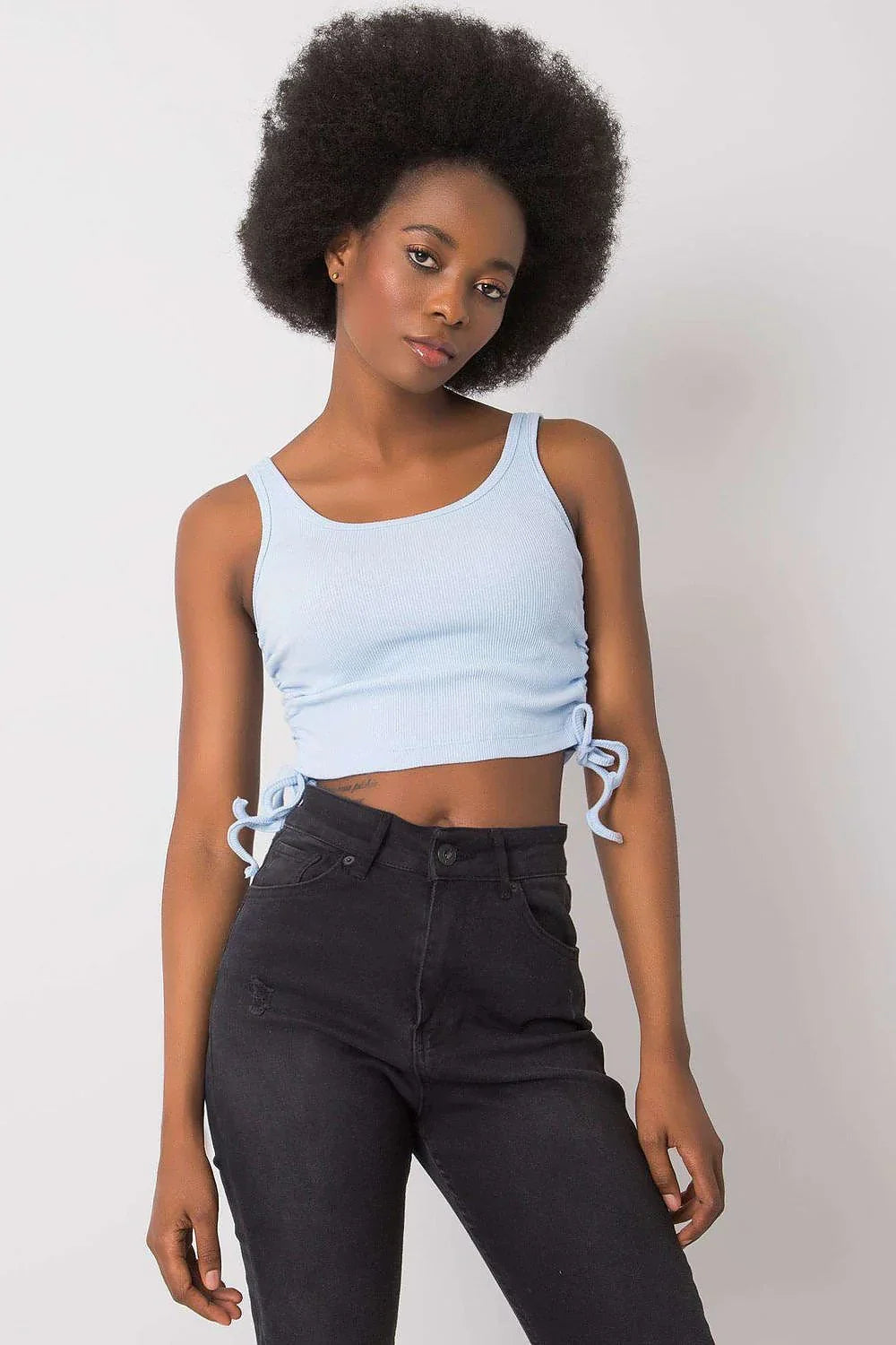 Women Crop Top – Round-Neck Crop Top -Guocali