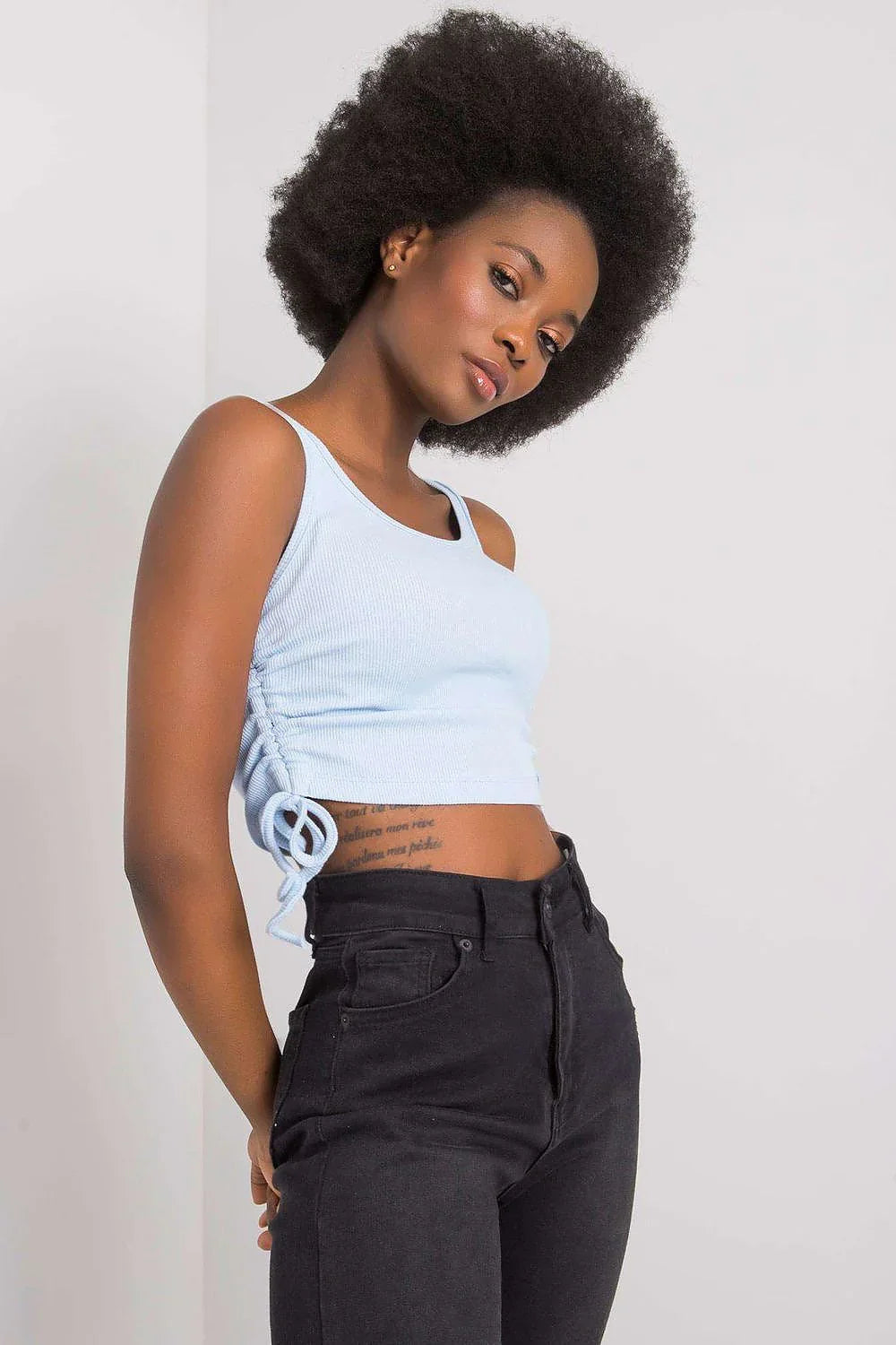 Women Crop Top – Round-Neck Crop Top -Guocali