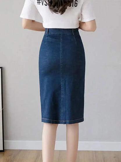 Women Denim Jeans Skirt -Guocali