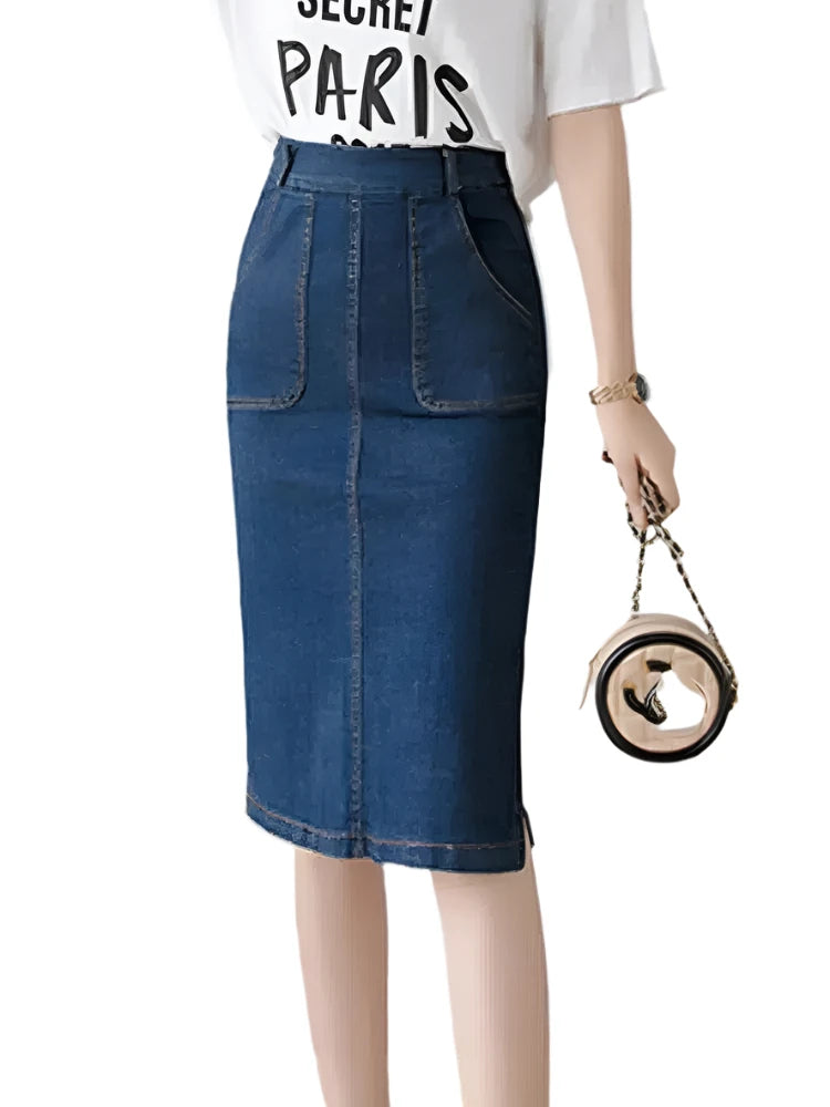 Women Denim Jeans Skirt - Mini Skirt - Guocali