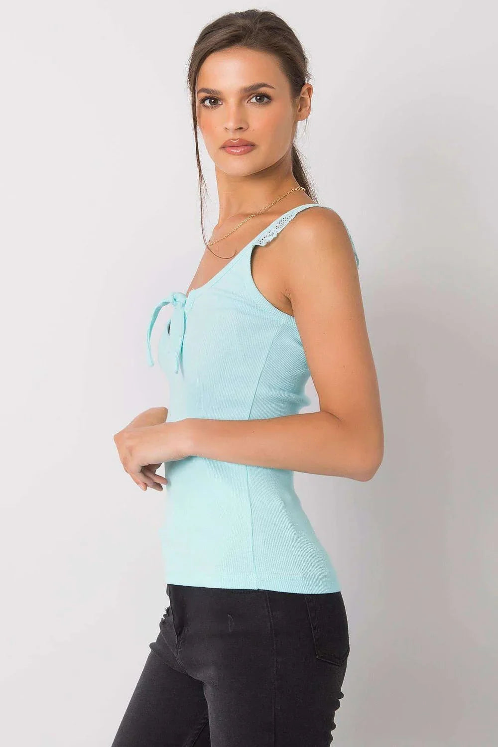 Women Lace Top – Round-Neck Lace Top -Guocali