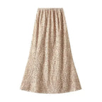Women Mermaid Skirt Sequin - High Waist Midi Women Skirt