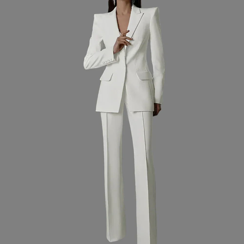 Women Pant Suit - 2-Piece Trouser Suit -Guocali