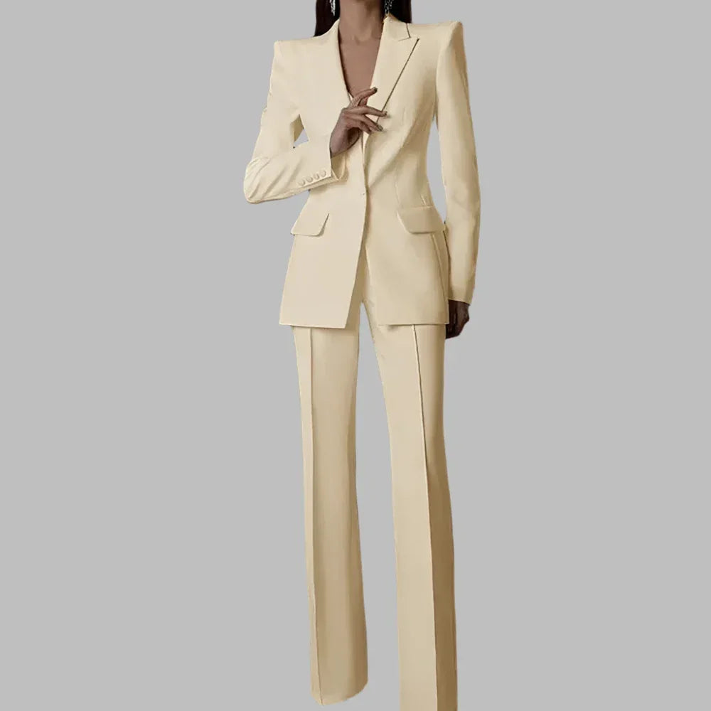 Women Pant Suit - 2-Piece Trouser Suit -Guocali