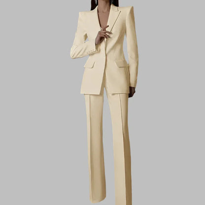 Women Pant Suit - 2-Piece Trouser Suit -Guocali