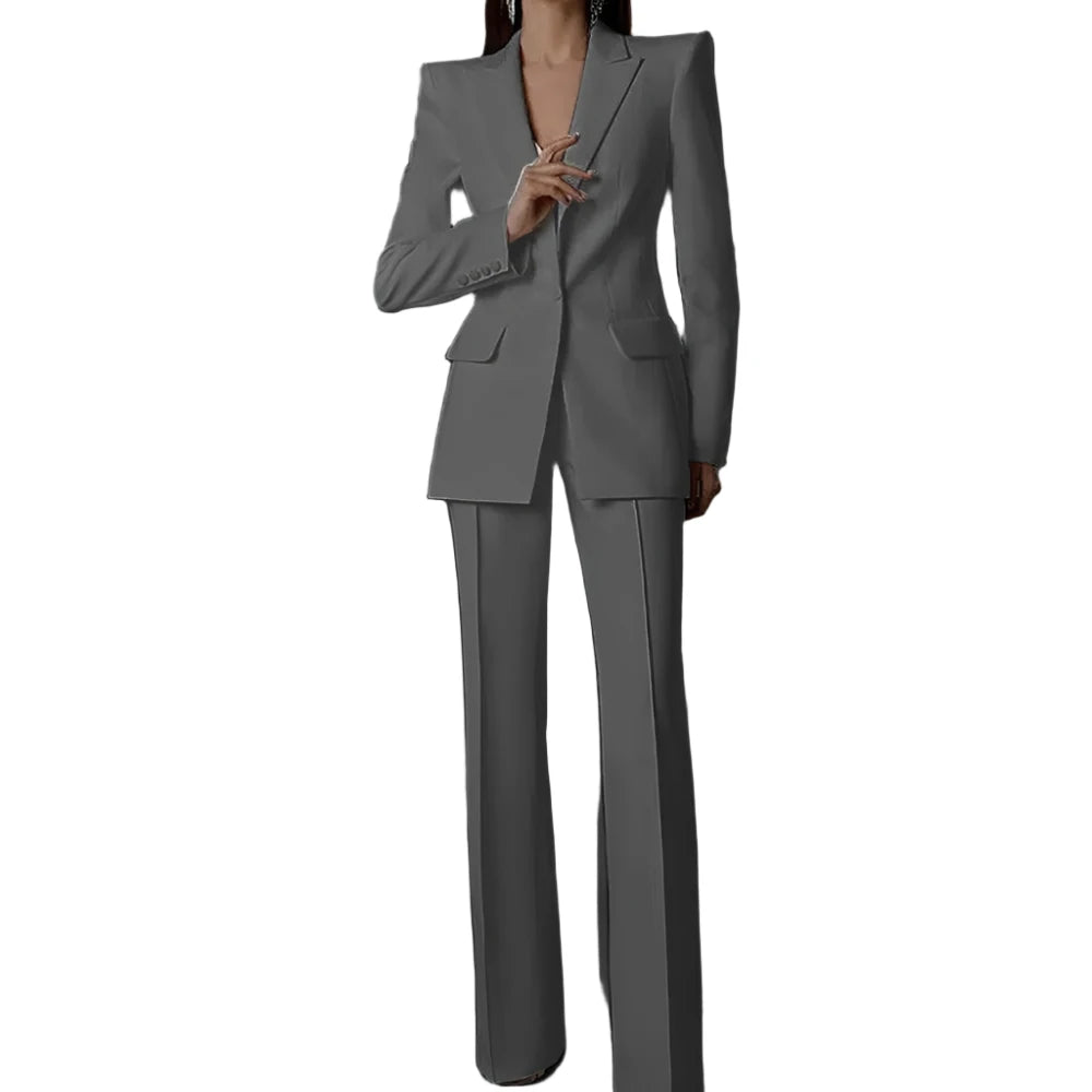 Women Pant Suit - 2-Piece Trouser Suit - Pantsuit - Guocali