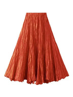 Women Pleated Skirt High Waist - A-Line Midi Women Skirt