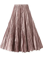 Women Pleated Skirt High Waist - A-Line Midi Women Skirt