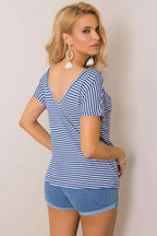 Women Round-Neck Short-Sleeves T-Shirt – Breathable, Blue