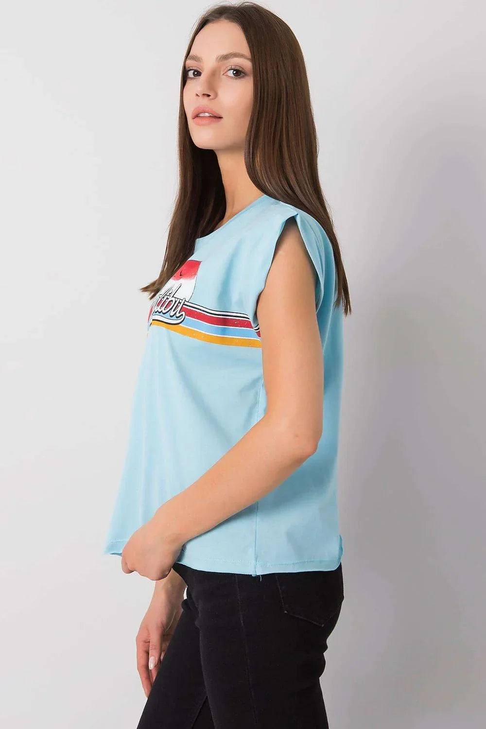 Women Round-Neck Short-Sleeves T-Shirt – Breathable - Blue, White, Red, Yellow -Guocali