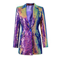 Women's Blazer - Lightweight - 1-Button - Multicolor -Guocali