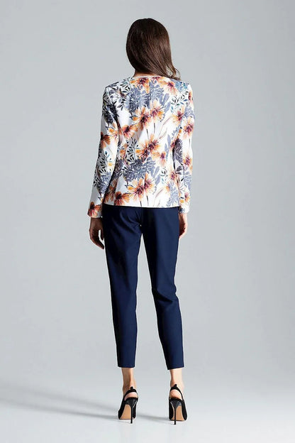 Women's Blazer - Lightweight - 1-Button - Multicolor, White, Orange, Blue, Brown, Gray -Guocali