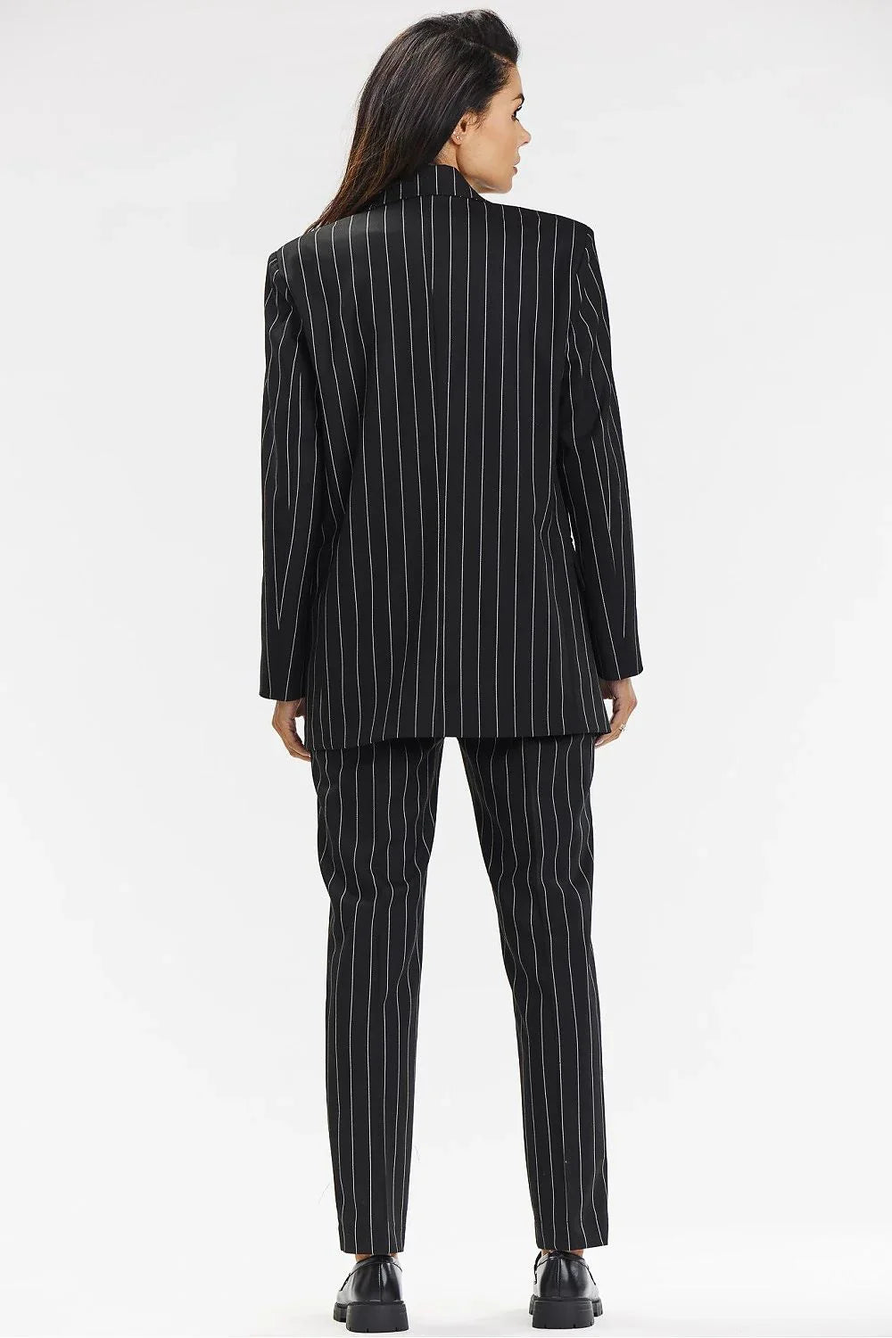 Women's Blazer - Lightweight - Button - Black -Guocali