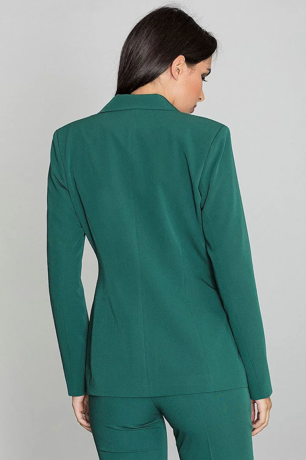 Women's Blazer - Lightweight - Button - Green -Guocali