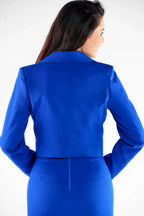 Women's Blazer - Stretchable - 1-Button - Blue -Guocali