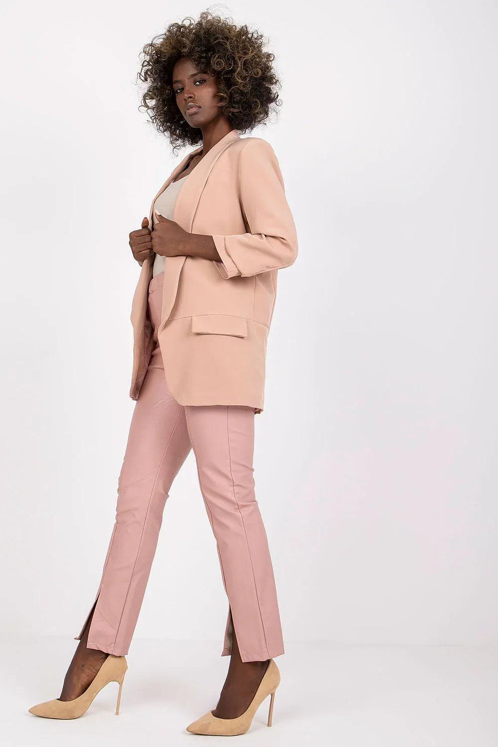 Women's Blazer - Stretchable - Slip-On - Pink -Guocali