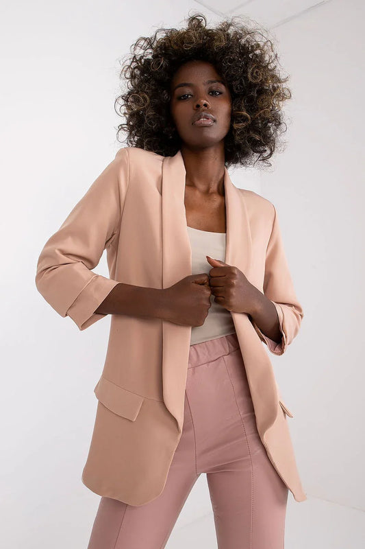 Women's Blazer - Stretchable - Slip-On - Pink -Guocali