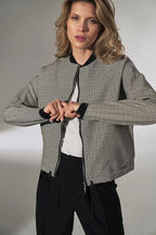 Women's Bomber Jacket - Lightweight Chic, Minimalist - Gray