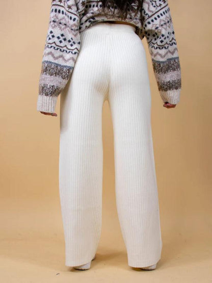 Casual Women's Trousers – High Rise Drawstring Fit