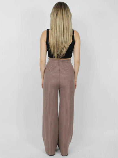 Casual Women's Trousers – High Rise Drawstring Fit