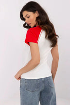 Women’S Crew-Neck Raglan T-Shirt – Stretchable, Red