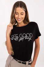 Women's Crew-Neck Short-Sleeves T-Shirt – Stretchable, White