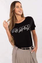 Women's Crew-Neck Short-Sleeves T-Shirt – Stretchable, White