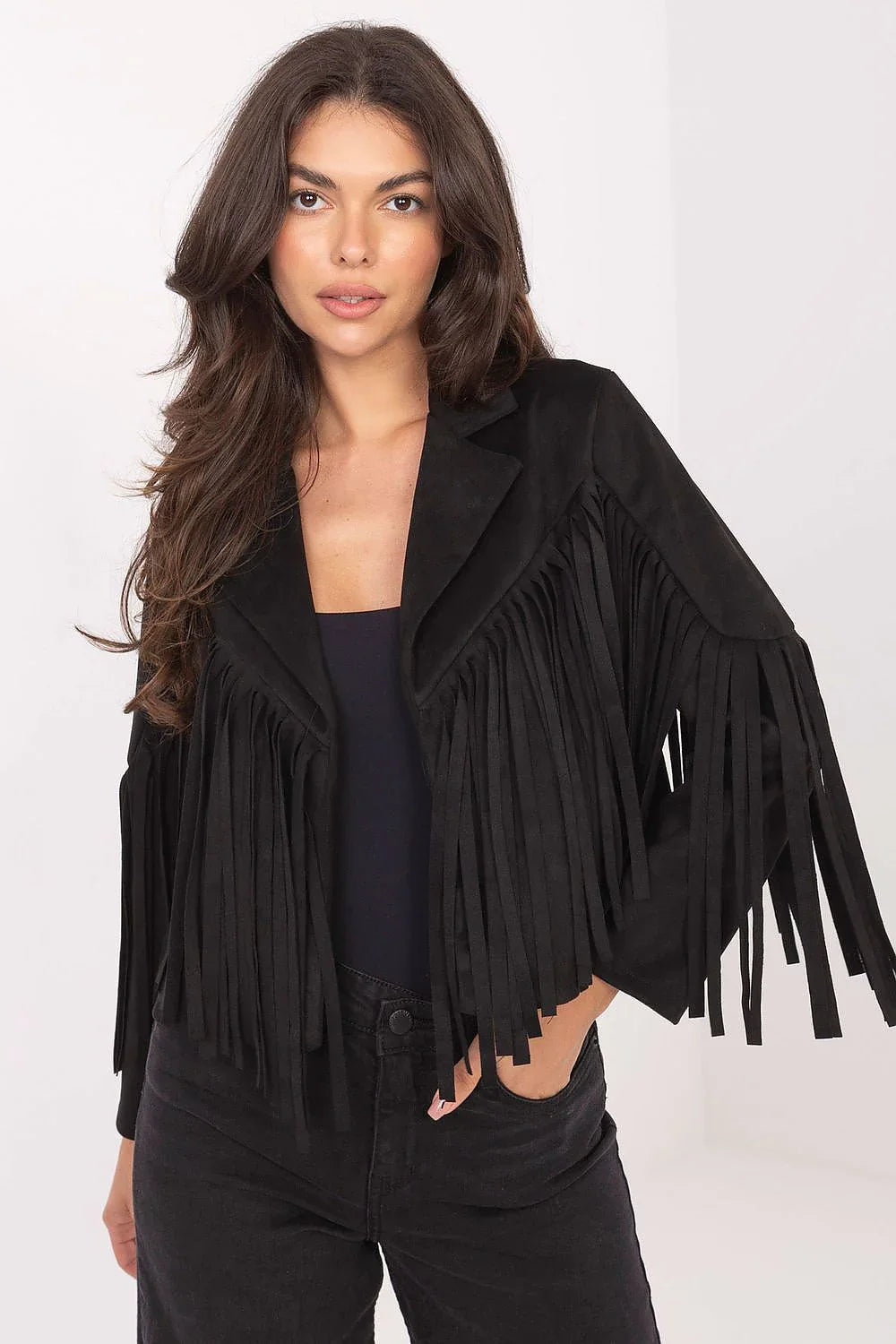 Women's Cropped Jacket - Lightweight Boho - Red