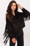 Women's Cropped Jacket - Lightweight Chic - Brown