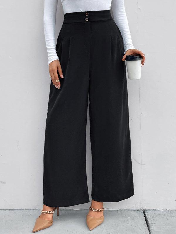 Women's Elastic Loose Wide Leg Pants - Wide Leg Pants - Guocali