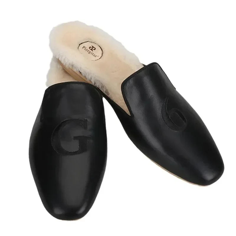 Women's Embroidery Leather Loafers -Guocali