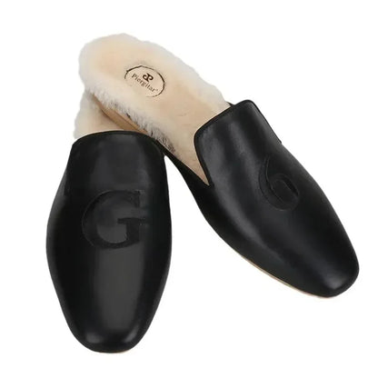 Women's Embroidery Leather Loafers -Guocali