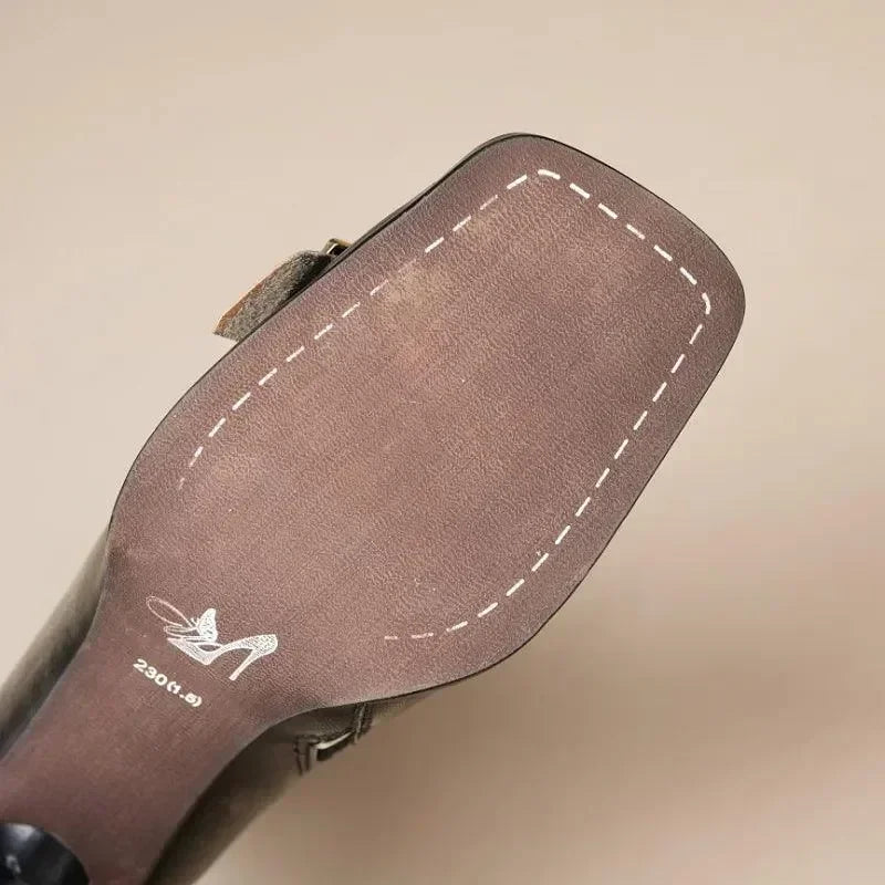 Women's Leather Ankle Boots -Guocali