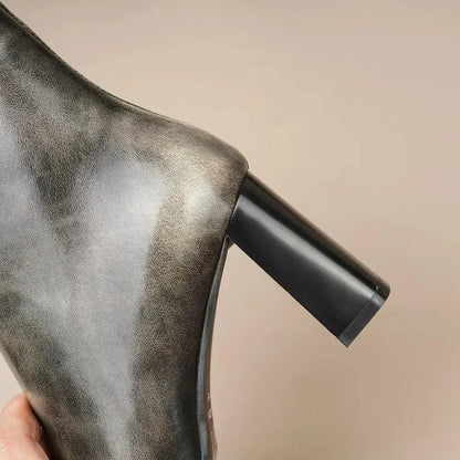 Women's Leather Ankle Boots -Guocali