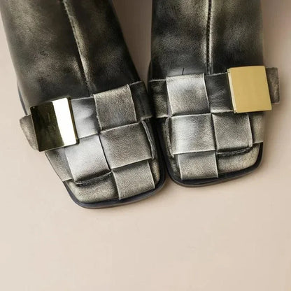 Women's Leather Ankle Boots -Guocali