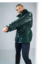 Women's Quilted Jacket, Puffer Jacket - Insulated Chic, Casual - Green