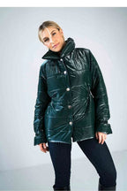 Women's Quilted Jacket, Puffer Jacket - Insulated Chic, Casual - Green