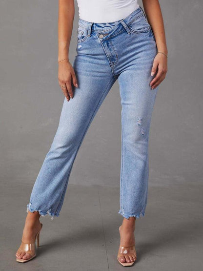 Casual Women Jeans – High-Waist Relaxed Fit