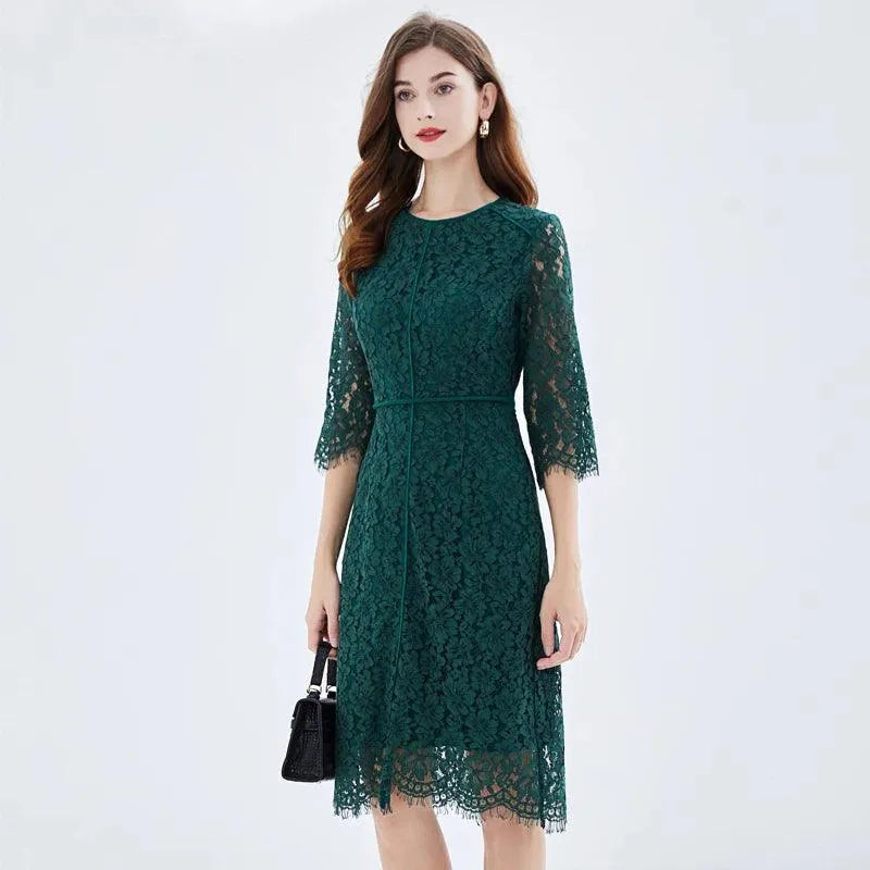 Women’s Slim Medium Length Hip Dress -Guocali