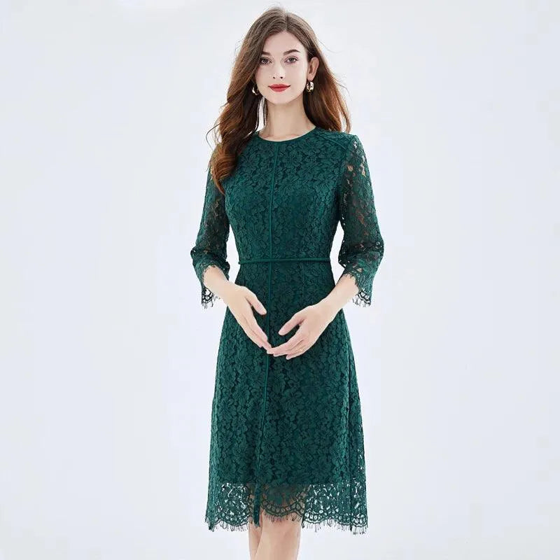 Women’s Slim Medium Length Hip Dress -Guocali