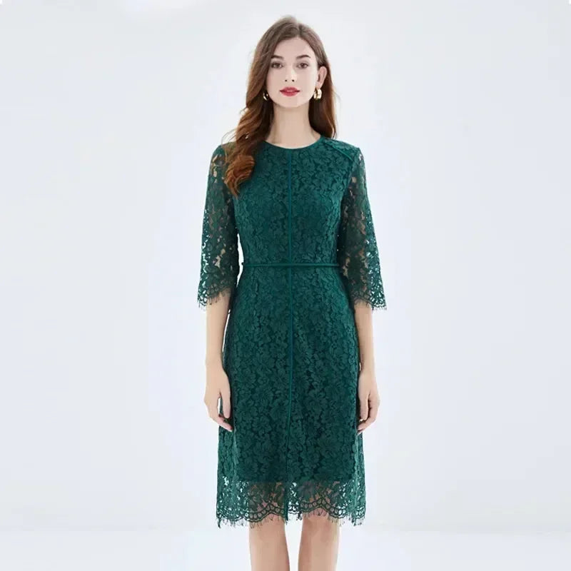 Women’s Slim Medium Length Hip Dress -Guocali
